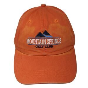 Mountain Springs Golf Club Slideback Baseball Cap Orange OS Embroidered Texace